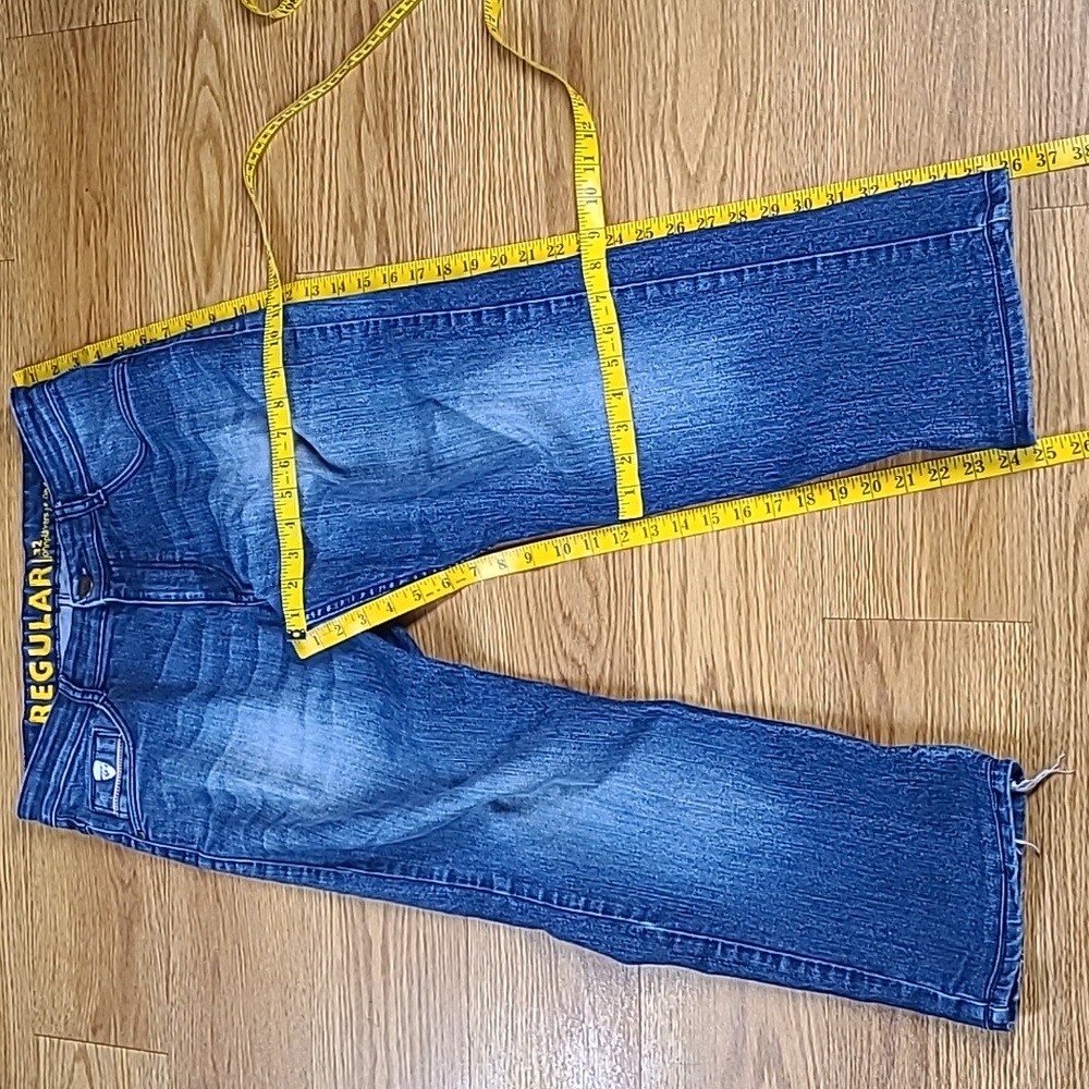 JOHN PLAYERS 32x25 MENS BOYS 2005 VITAGE FADED DENIM STRIGHT STRECH BLUE JEANS